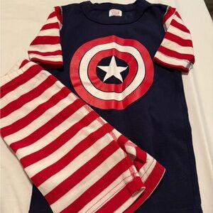 Hanna Andersson Captain America shorts Kids Pajama Set -boys 6/7